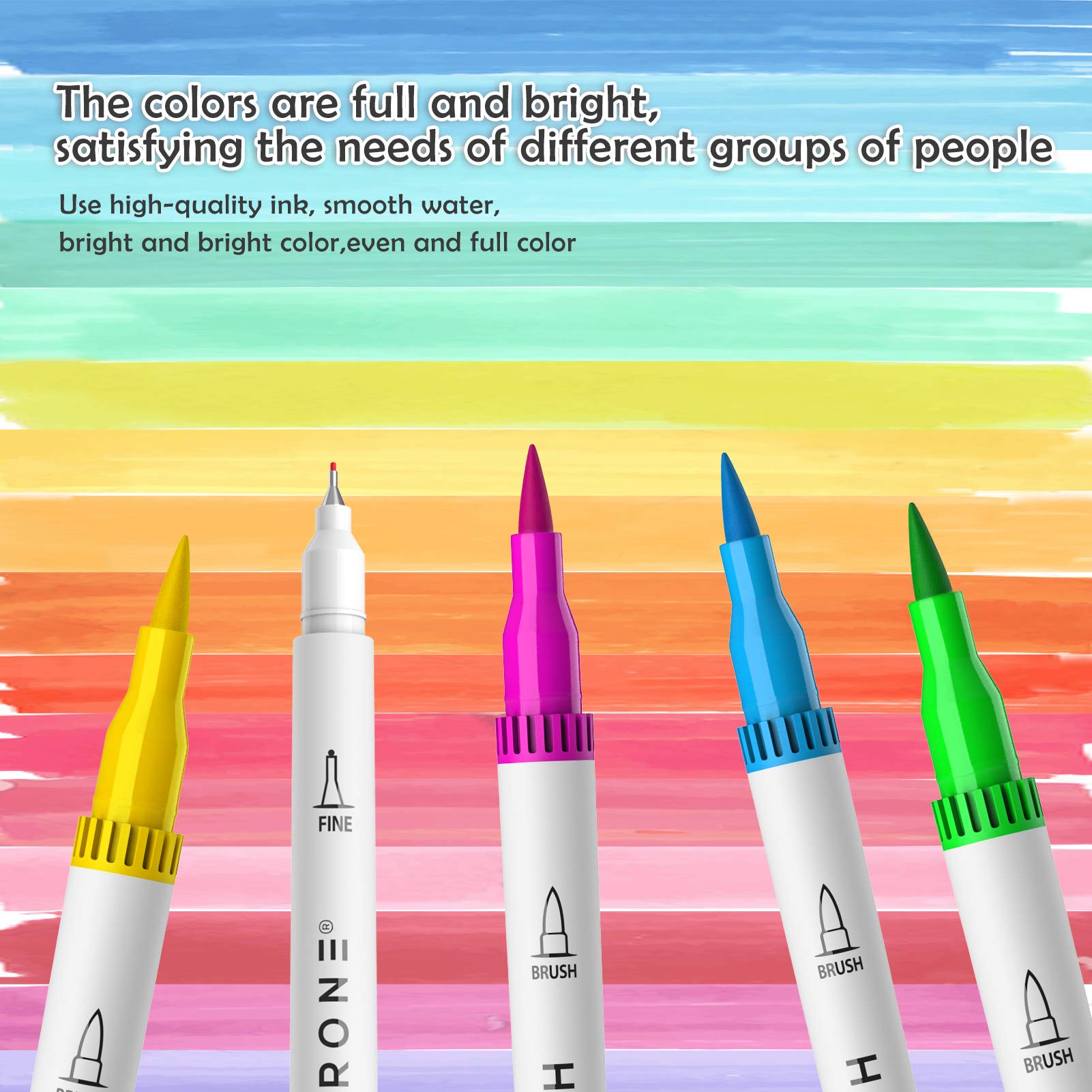 Hethrone Coloring Markers- Markers for Adult Coloring Dual Tip